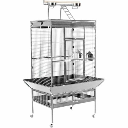 BPF 30 in. x 22 in. x 63 in. Wrought Iron Select Cage - Pewter BP3168151